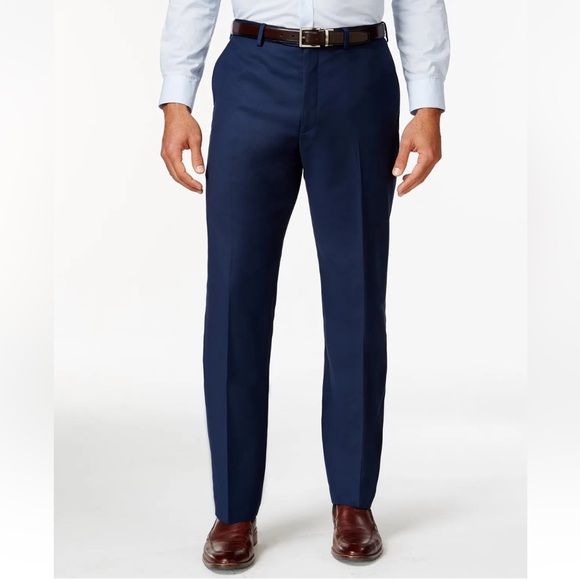 Michael Kors Blue Flat Front Slim Fit Dress Pants Sz. 32x32 - Picture 1 of 9